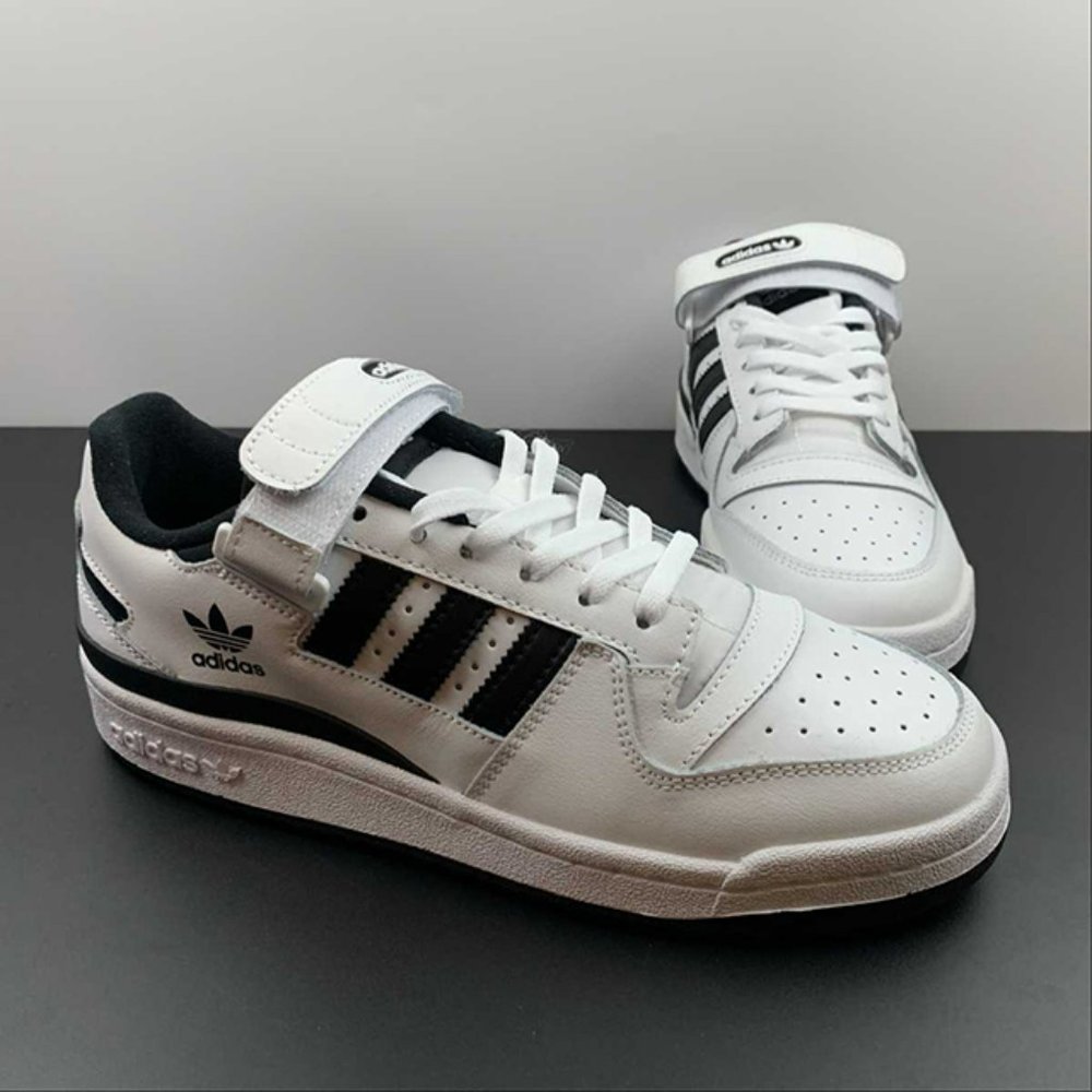 adidas Forum Low White Core Black Mens Sneakers - Picture 7 of 15